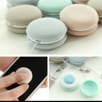 Macaron Shape Screen Cleaner Glasses Cleaning Cloth Keychain Portable Glasses Lens Wipes Phone Leaning Wipes Mini Candy Color - Image 5